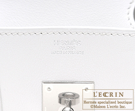 Hermes　Birkin bag 30　White　Swift leather　Silver hardware