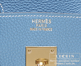 Hermes　Birkin bag 35　Blue jean　Togo leather　Gold hardware