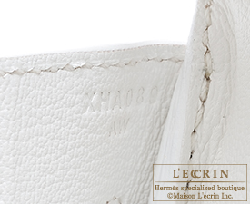 Hermes　Birkin bag 30　White　Clemence leather　Silver hardware