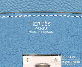 Hermes　Birkin bag 35　Blue jean　Clemence leather　Silver hardware