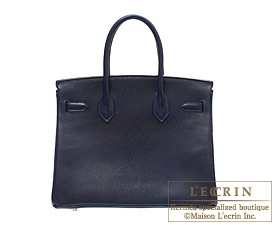 Hermes　Birkin bag 30　Blue indigo　Chevre myzore goatskin　Silver hardware