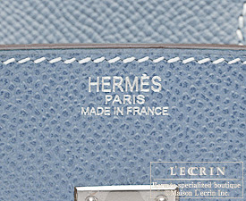 Hermes　Birkin bag 25　Blue jean　Epsom leather　Silver hardware