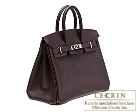 Hermes　Birkin bag 25　Raisin　Epsom leather　Silver hardware