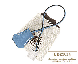 Hermes　Birkin bag 35　Blue jean　Togo leather/Toile H　Silver hardware