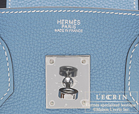 Hermes　Birkin bag 30　Blue jean/Blue indigo　Togo leather　Ruthenium hardware