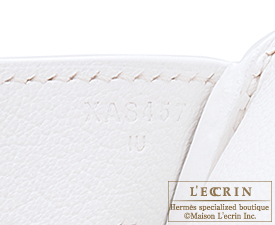 Hermes　Birkin bag 35　White　Clemence leather　Silver hardware