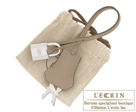 Hermes　Birkin bag 30　Gris tourterelle　Clemence leather　Silver hardware