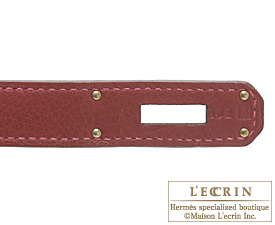 Hermes　Birkin bag 35　Rouge garance/Bright red　Clemence leather　Silver hardware