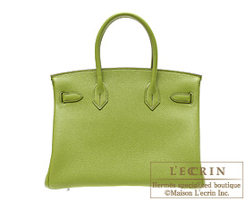 Hermes　Birkin bag 30　Anis green　Togo leather　Silver hardware