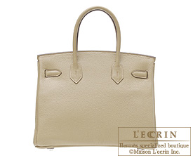 Hermes　Birkin bag 30　Poussiere　Clemence leather　Silver hardware