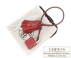 Hermes　Birkin bag 30　Braise　Porosus crocodile skin　Silver hardware
