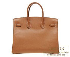 Hermes　Birkin bag 35　Gold　Epsom leather　Silver hardware 