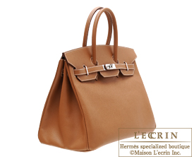 Hermes　Birkin bag 35　Gold　Epsom leather　Silver hardware 