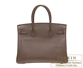 Hermes　Birkin bag 30　Chocolat　Epsom leather　Silver hardware