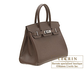Hermes　Birkin bag 30　Chocolat　Epsom leather　Silver hardware