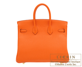 Hermes　Birkin bag 25　Orange　Togo leather　Gold hardware
