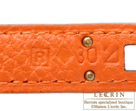 Hermes　Birkin bag 25　Orange　Togo leather　Gold hardware