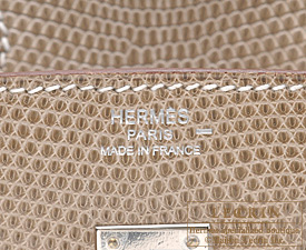 Hermes　Birkin bag 25　Ficelle　Lizard skin　Silver hardware