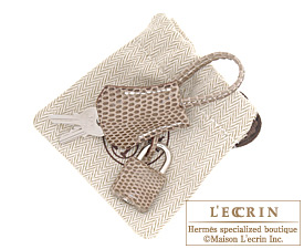 Hermes Birkin 25 Handbag CC17 Ficelle Lizard SHW