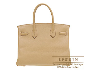 Hermes　Birkin bag 30　Tabac camel　Clemence leather　Gold hardware