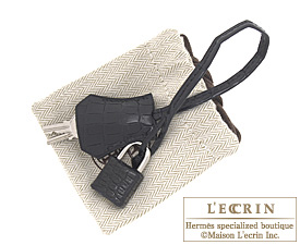 Hermes　Birkin bag 30　Black　Matt niloticus crocodile skin　Silver hardware