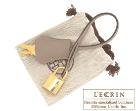 Hermes　Birkin bag 30　Gris tourterelle　Clemence leather　Gold hardware