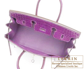 Hermes　Birkin bag 25　Violet　Niloticus crocodile skin　Silver hardware