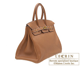 Hermes　Birkin bag 35　Etrusque　Clemence leather　Gold hardware