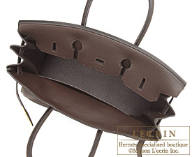 Hermes Birkin bag 35 Chocolat Togo leather Gold hardware