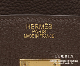 Hermes　Birkin bag 35　Chocolat/Chocolate　Togo leather　Gold hardware