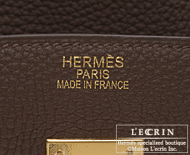 Hermes Birkin Bag 35cm Chocolate Togo Gold Hardware