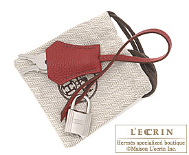 Hermes　Birkin bag 30　Rouge garance　Togo leather　Silver hardware