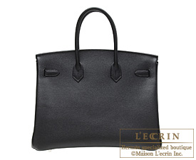 Hermes　Birkin bag 35　Black　Vache liegee leather　Silver hardware