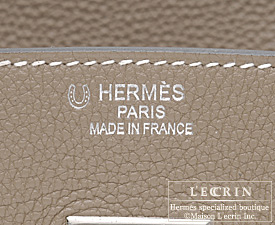 Hermes　Birkin bag 35　Etoupe grey/Gris tourterelle　Togo leather　Mat Silver  hardware