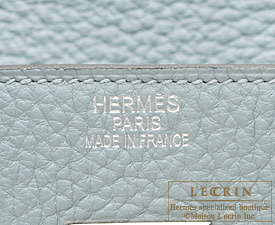 Hermes　Birkin bag 35　Ciel/Sky blue　Toile H/Clemence leather　Silver hardware