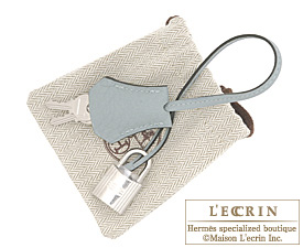 Hermes　Birkin bag 35　Ciel/Sky blue　Toile H/Clemence leather　Silver hardware