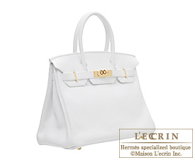 HERMES 2008 BIRKIN 30 White Clemence – AMORE Vintage Tokyo