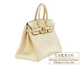 Hermes　Birkin bag 35　Parchemin/Parchment beige　Togo leather　Gold hardware