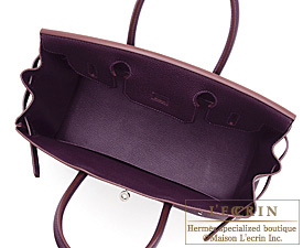 Hermes　Birkin bag 30　Raisin　Togo leather　Silver hardware