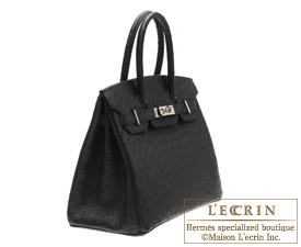 hermes ostrich birkin black