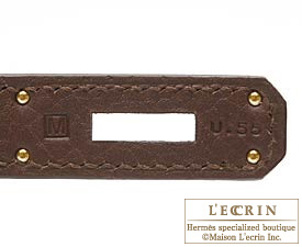Hermes　Birkin bag 35　Terre/Dark brown　Fjord leather　Gold hardware