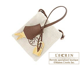 Hermes　Birkin bag 35　Terre/Dark brown　Fjord leather　Gold hardware