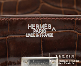 Hermes Birkin 35 Bag Diamond Miel Porosus Crocodile with Gold Hardware