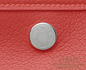 Hermes　Garden Party bag 30/TPM　Rouge venitienne　Buffalo sindhu leather　Silver hardware