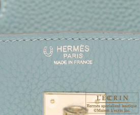 Hermes　Birkin bag 30　Ciel/Parchemin　Clemence leather　Silver hardware