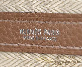 Hermes　Garden Party bag 30/TPM　Alezan　Negonda leather　Silver hardware
