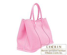 Hermes　Garden Party bag 30/TPM　Pink　Buffalo sindhu leather　Silver hardware