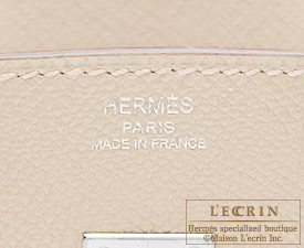 Hermes　Birkin bag 25　Parchemin　Epsom leather　Silver hardware