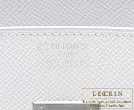 Hermes　Birkin bag 35　White/Blue jean　Epsom leather　Silver  hardware