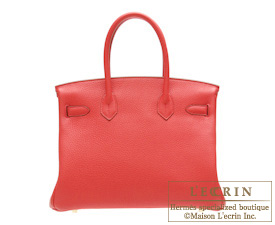 Hermes　Birkin bag 30　Bougainvillier　Clemence leather　Gold hardware